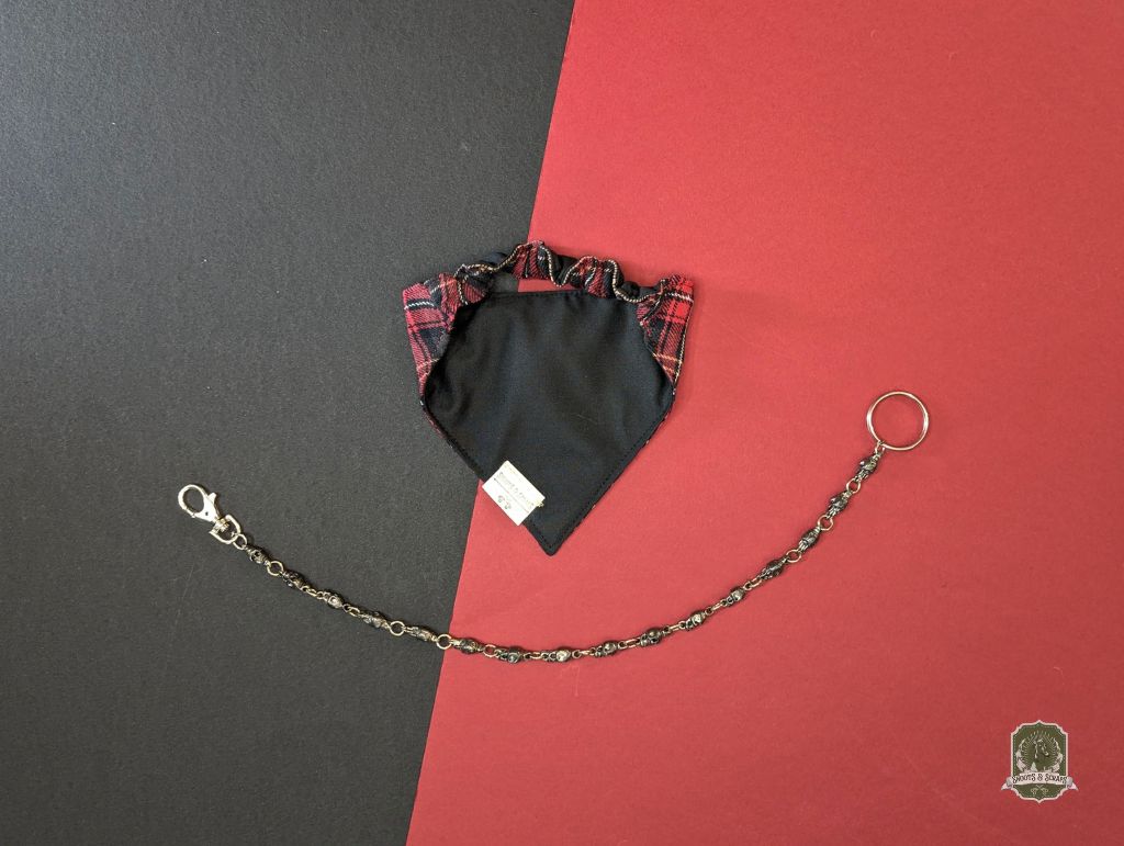Red Cherry Tartan | Elastic Dog Bandana