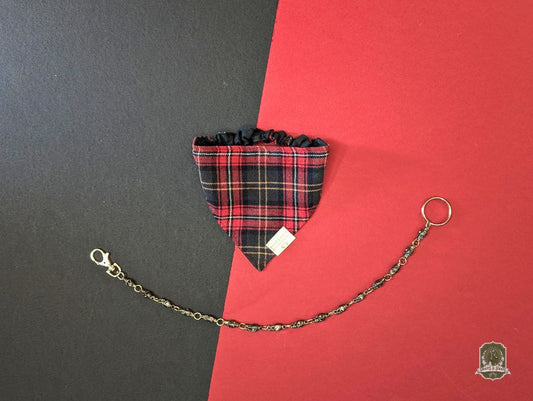 Red Cherry Tartan | Elastic Dog Bandana