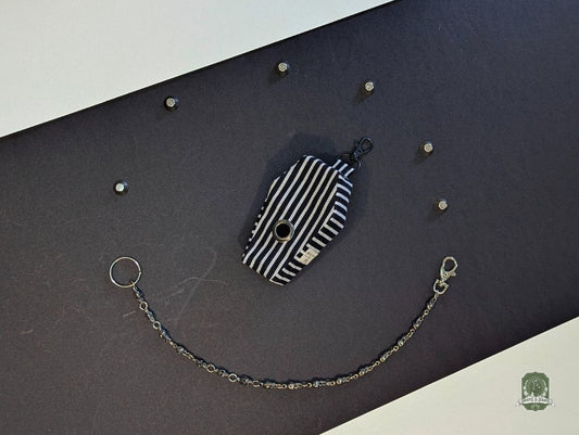 The Coffin | Jack Skelly Black & White Stripes | Poo Bag Holder