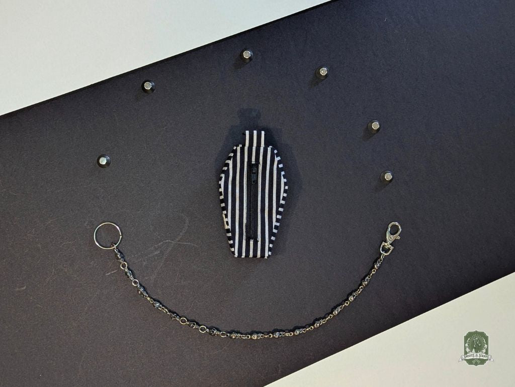 The Coffin | Jack Skelly Black & White Stripes | Poo Bag Holder
