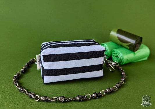 Deluxe | Poo Bag Holder | Black & White Stripes