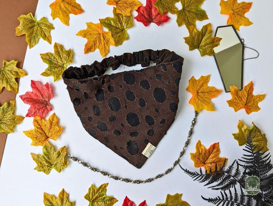 Ragged Brown | Elastic Dog Bandana