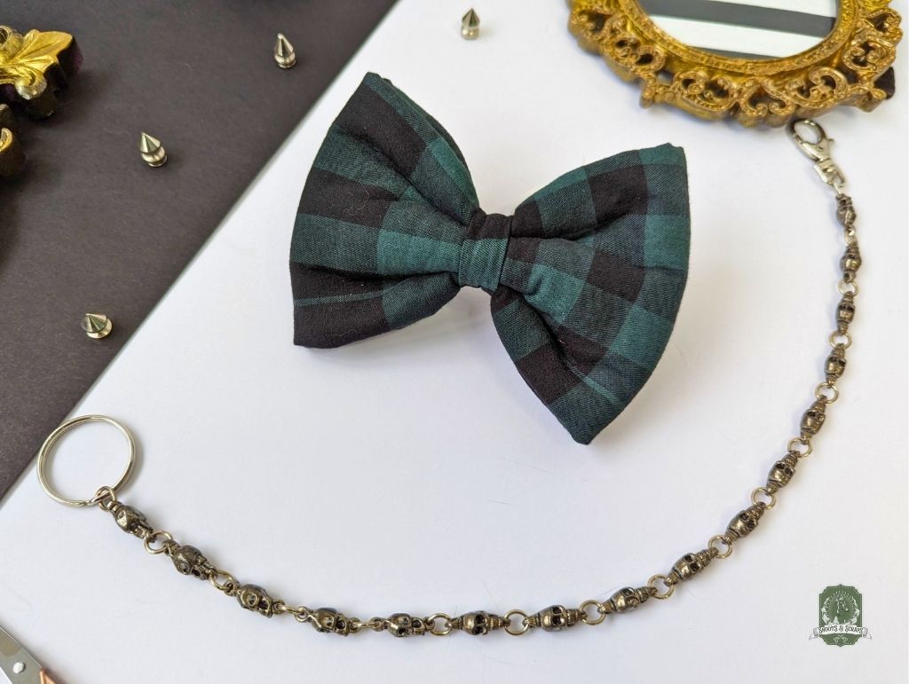 Green & Black Tartan | Pet Bow Tie
