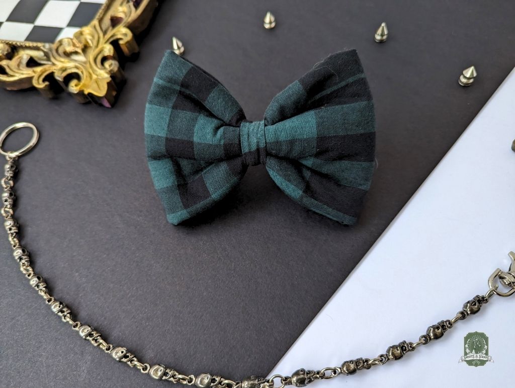Green & Black Tartan | Pet Bow Tie
