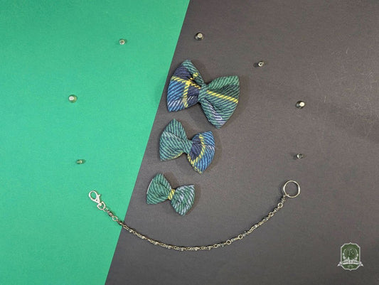 Green & Blue Plaid | Pet Bow Tie