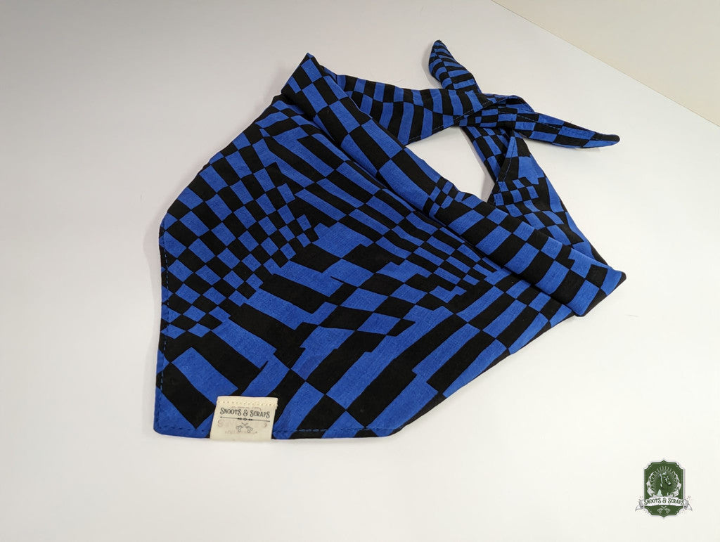 Handmade Black And Blue Bandana