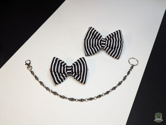 Jack Skelly | Black & White Stripes | Pet Bow Tie