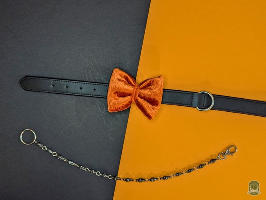 Orange Velvet | Pet Bow Tie