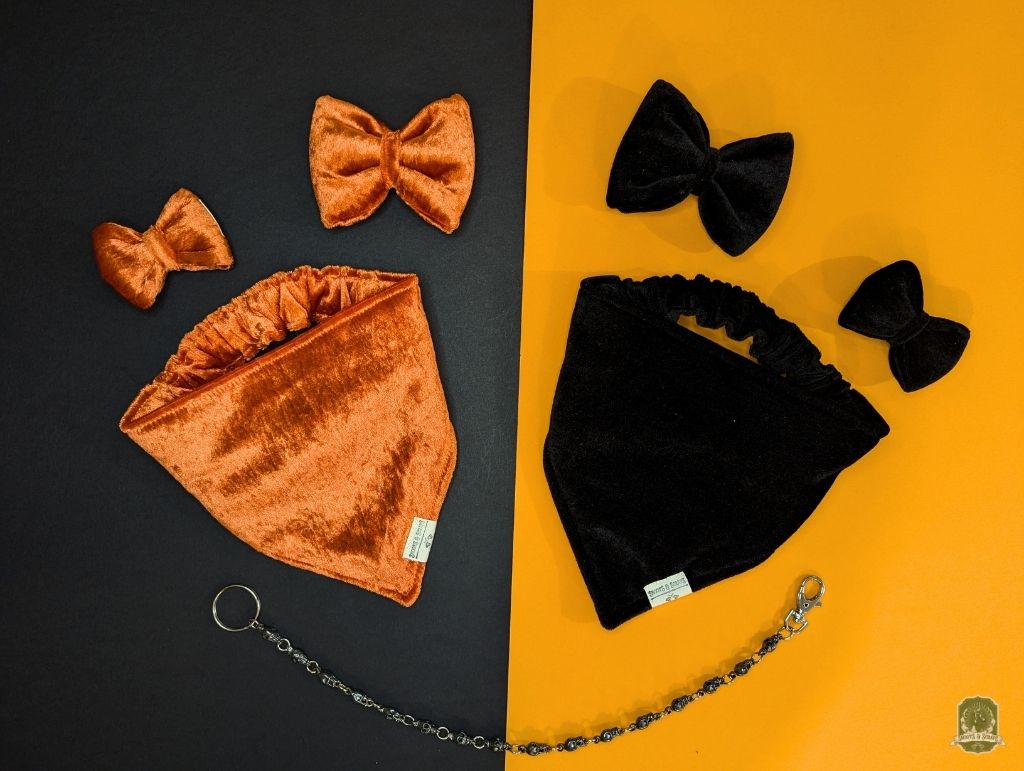 Orange Velvet | Pet Bow Tie