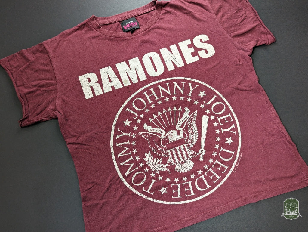 Pick your size | Ramones Burgundy Dog Band Tee | Made To Order