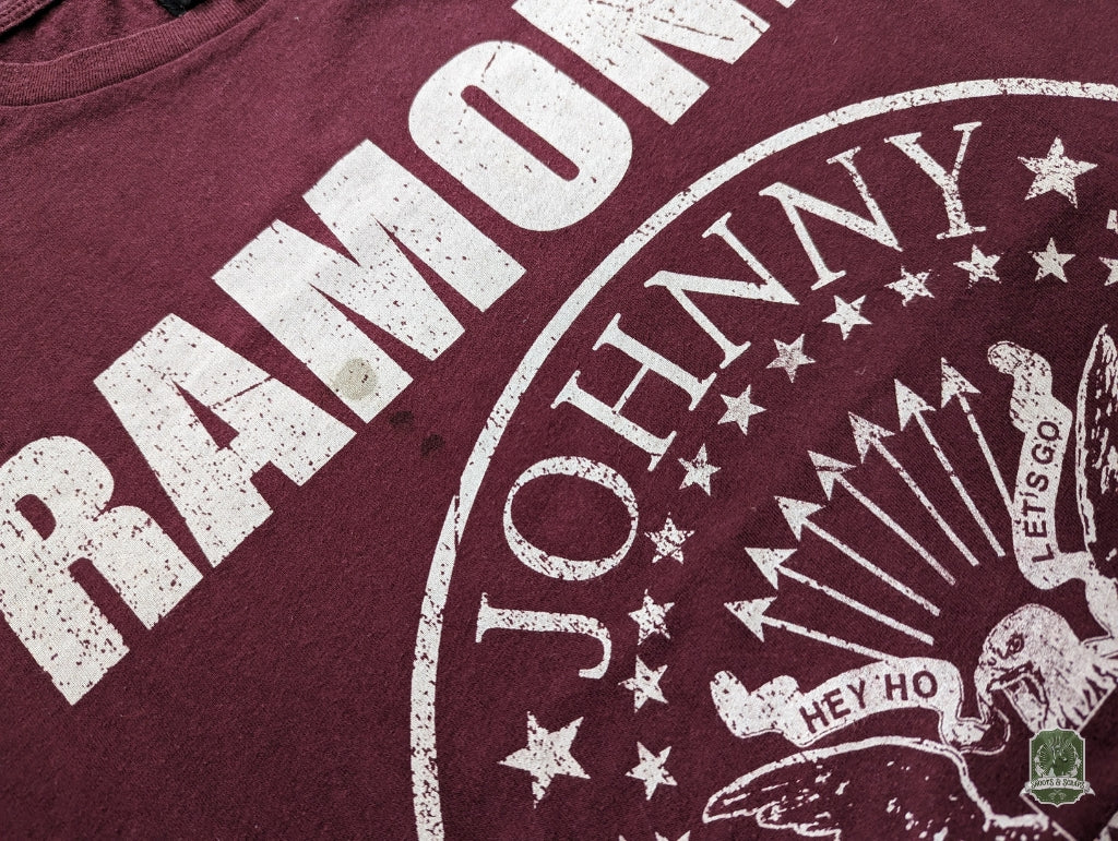 Pick your size | Ramones Burgundy Dog Band Tee | Made To Order