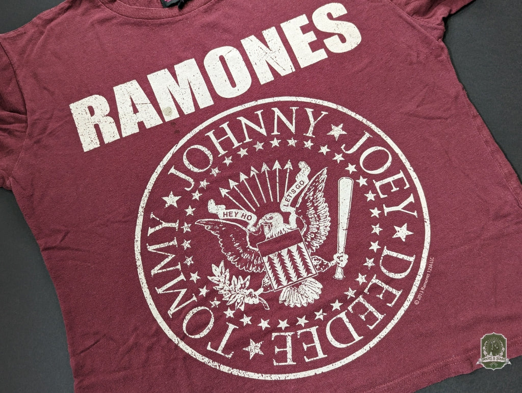 Pick your size | Ramones Burgundy Dog Band Tee | Made To Order