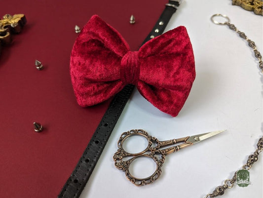 Red Berry Velvet | Pet Bow Tie