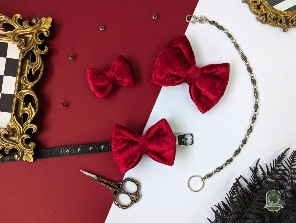 Red Berry Velvet | Pet Bow Tie
