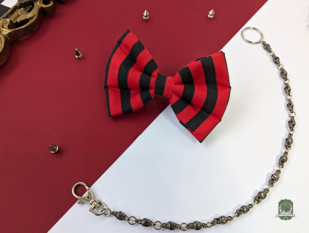 Black & Red Stripes | Pet Bow Tie