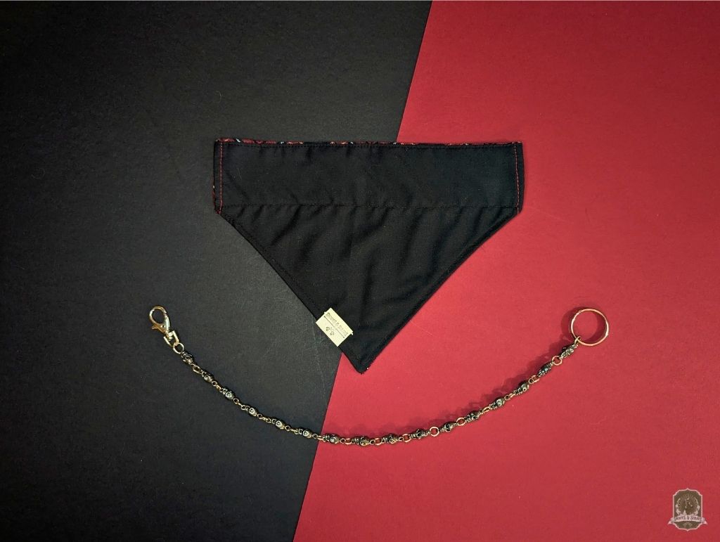 Red Cherry Tartan | Slide on Dog Bandana