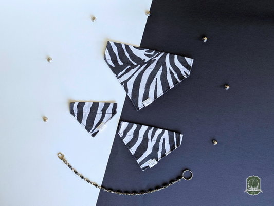 Zebra | Slide On Collar Bandana