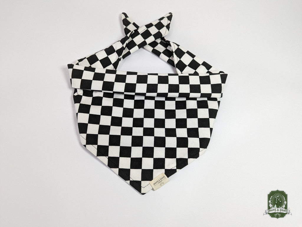 deadstock sustainable black and white bandana