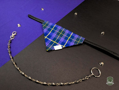 Violet Tartan | Slide On Dog Bandana