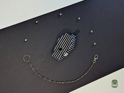 The Coffin | Jack Skelly Black & White Stripes | Poo Bag Holder