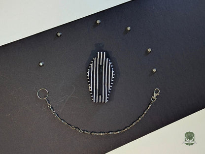 The Coffin | Jack Skelly Black & White Stripes | Poo Bag Holder