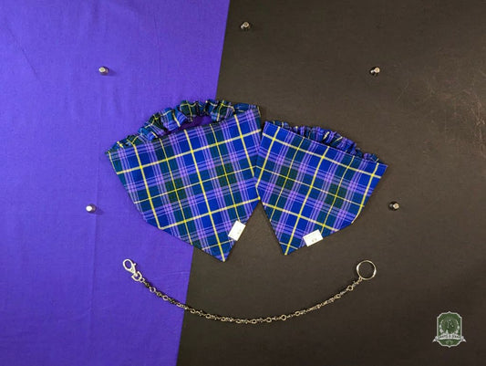 Violet Tartan | Elastic Dog Bandana
