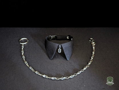 Black & Razorblade | Cat Collar with Charm
