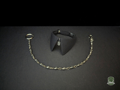 Black & Razorblade | Cat Collar with Charm