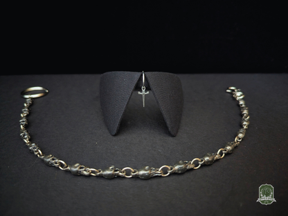 Black with Silver Dagger Charm | Cat Collar with Charm