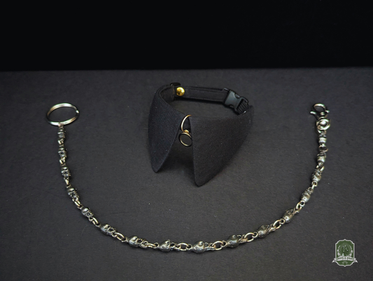 Black Ring | Cat Collar with Charm