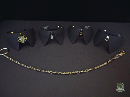 Black & Razorblade | Cat Collar with Charm