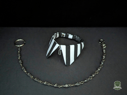 Stripes & Razors | Cat Collar with Charm
