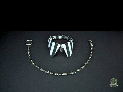 Stripes & Razors | Cat Collar with Charm