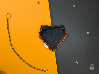 Black & Orange Leopard Frill | Elastic Dog Bandana