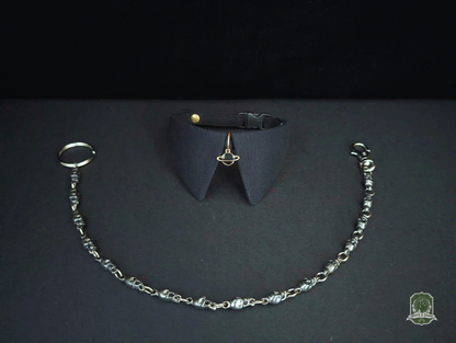 Black Planet Charm | Cat Collar with Charm