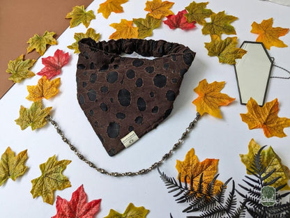 Ragged Brown | Elastic Dog Bandana