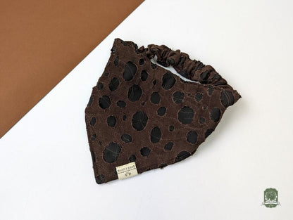 Ragged Brown | Elastic Dog Bandana