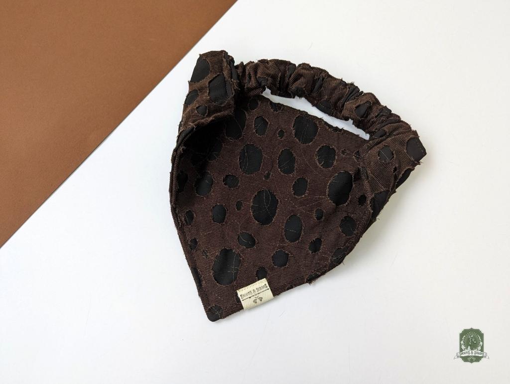 Ragged Brown | Elastic Dog Bandana