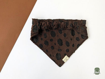 Ragged Brown | Elastic Dog Bandana