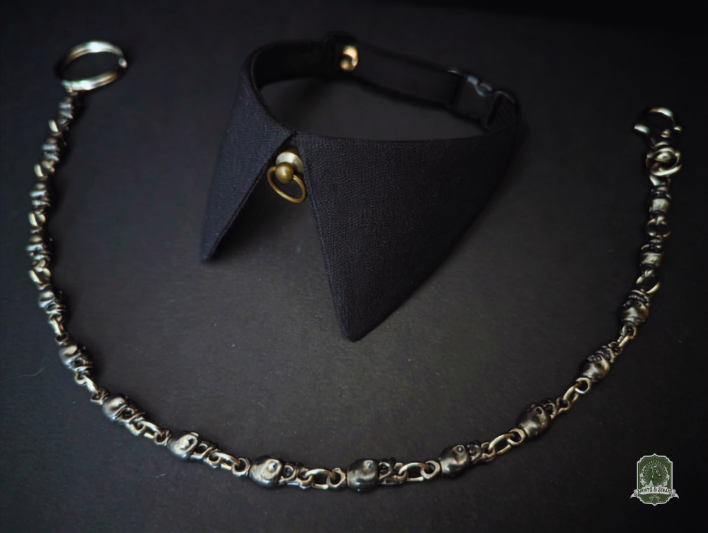 Pure Black with O-Ring Studs | Cat Collar