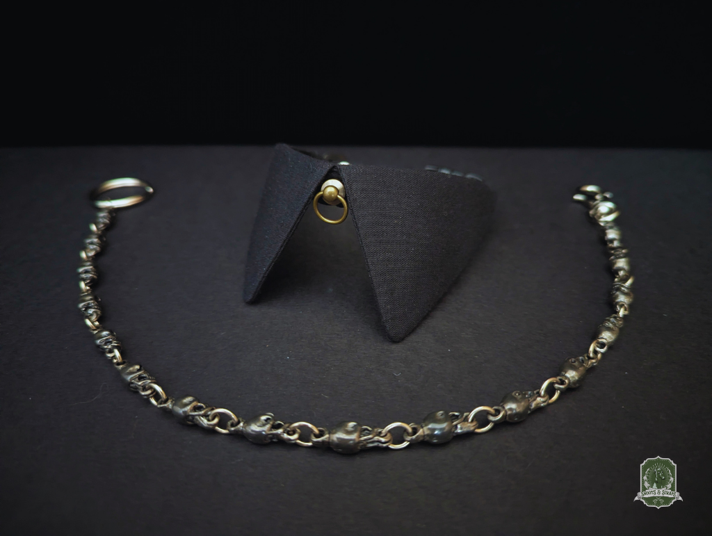 Pure Black with O-Ring Studs | Cat Collar