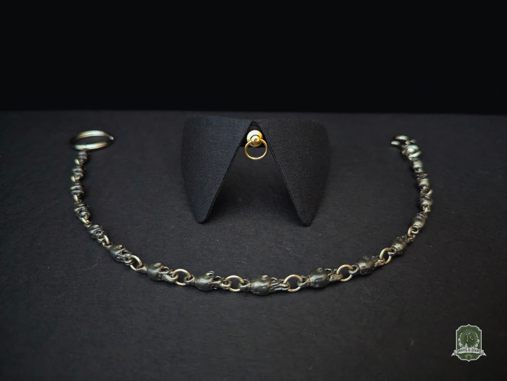 Pure Black with O-Ring Studs | Cat Collar