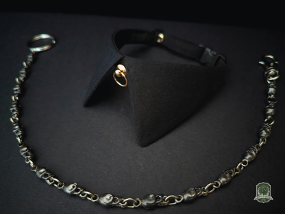 Pure Black with O-Ring Studs | Cat Collar