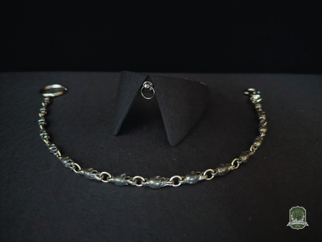 Pure Black with O-Ring Studs | Cat Collar