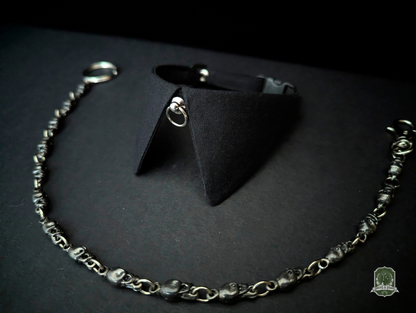 Pure Black with O-Ring Studs | Cat Collar