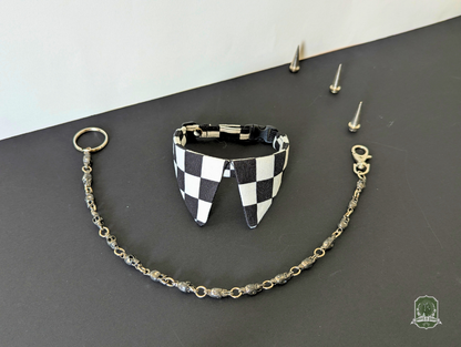 Black & White Checkerboard | Cat Collar