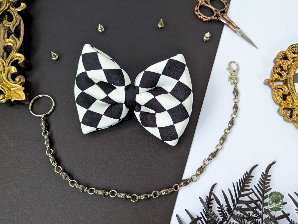 Black & White Checkered Diamonds | Pet Bow Tie