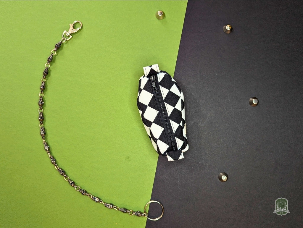 The Coffin | Black & White Diamond Checkerboard| Poo Bag Holder