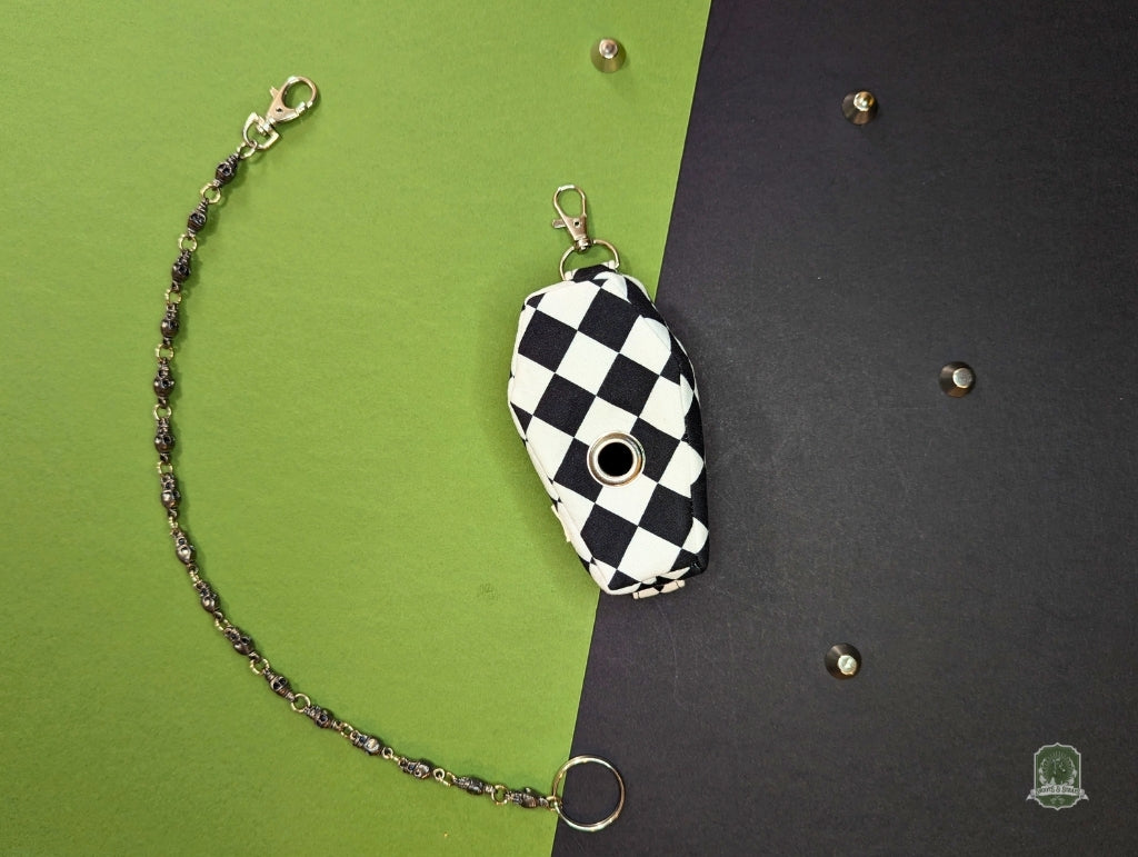 The Coffin | Black & White Diamond Checkerboard| Poo Bag Holder