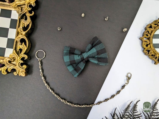 Green & Black Tartan | Pet Bow Tie